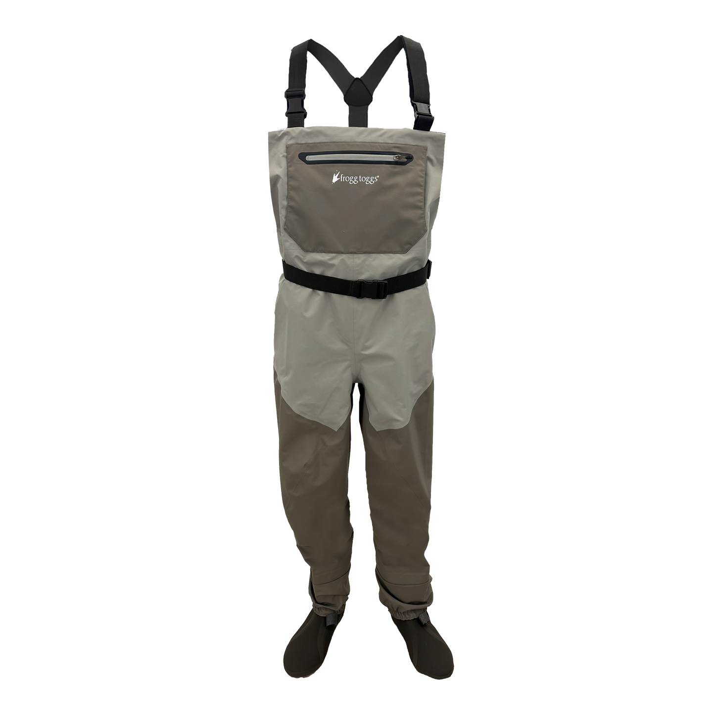 Waders with a visible brand logo on a white background