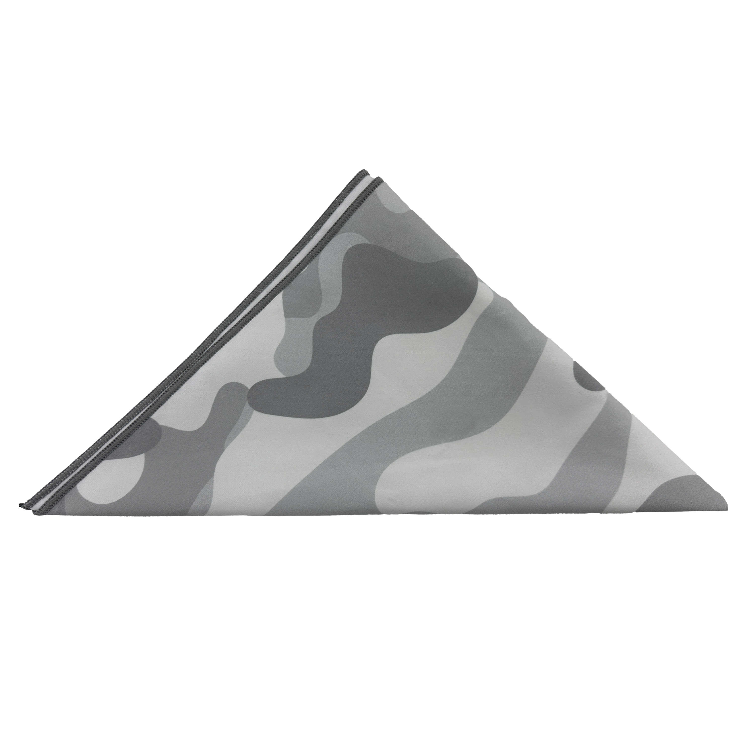Gray camouflage-patterned napkin on a white background