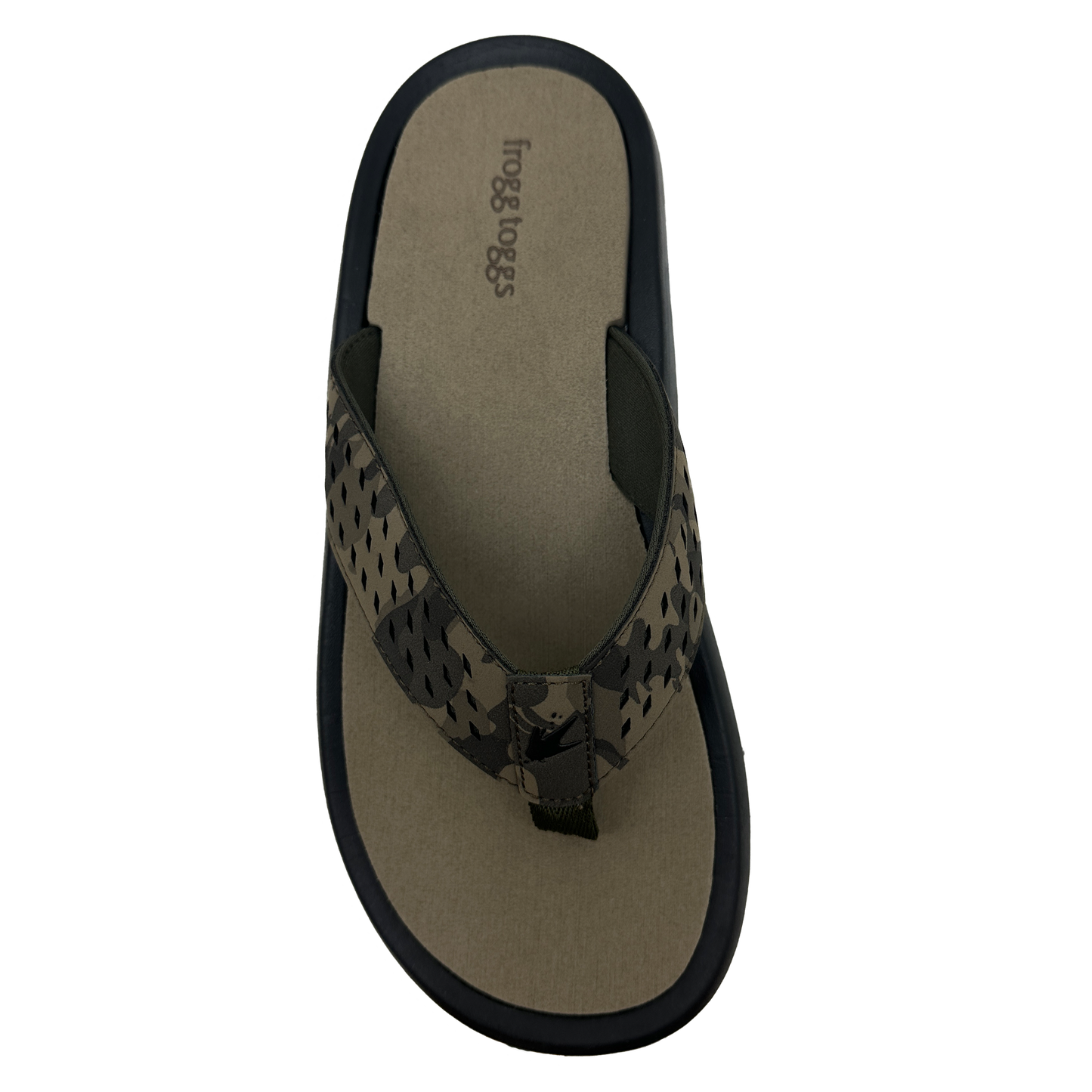 Flip-flop sandal with star pattern on a white background