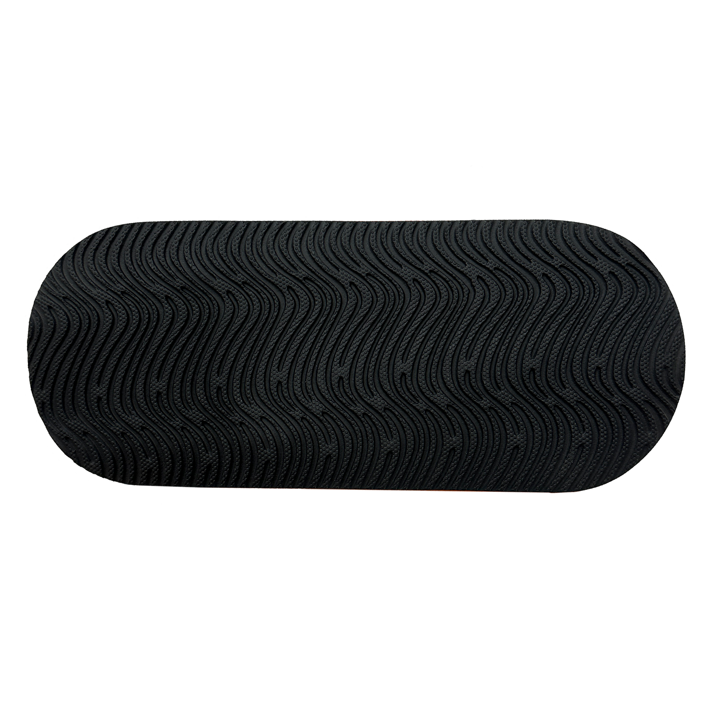 Black textured shoe sole on a white background