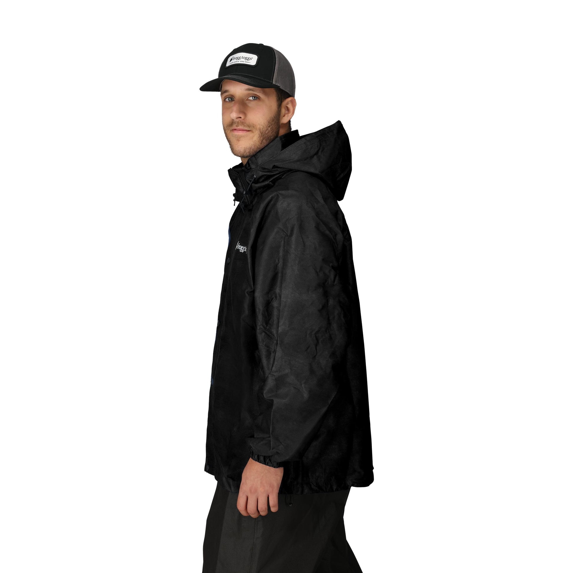 Frogg Toggs® Men's Pro Action Hooded Waterproof Jacket Black / LG