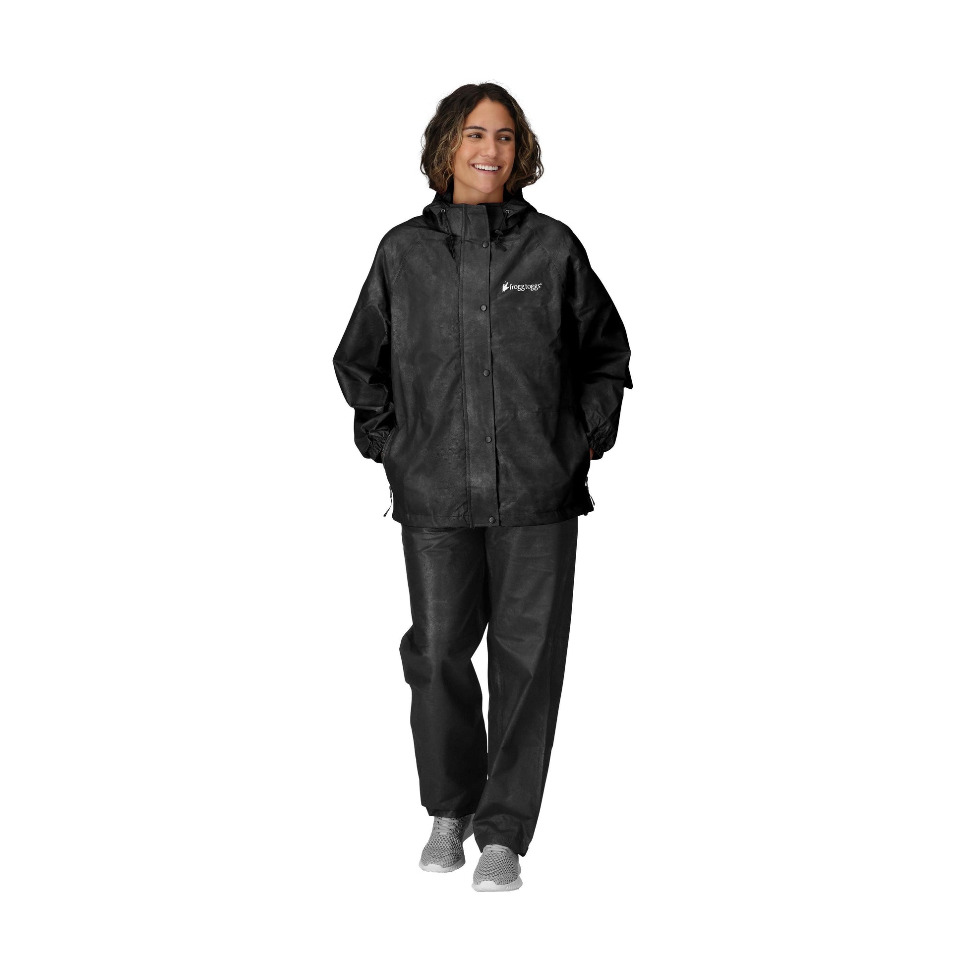 Frogg Toggs® Women's Pro Action Hooded Waterproof Jacket Black / LG