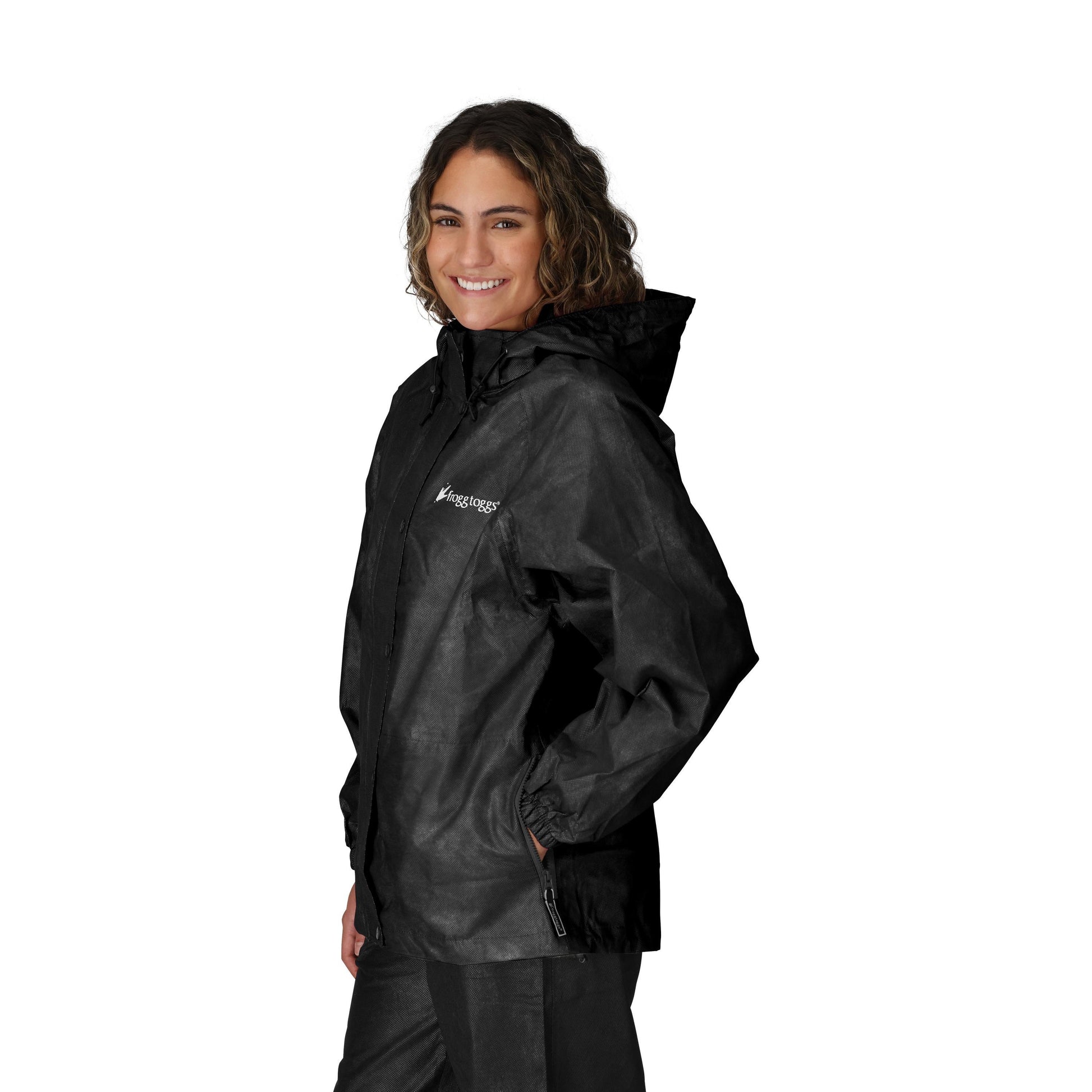 Frogg Toggs® Women's Pro Action Hooded Waterproof Jacket Black / LG