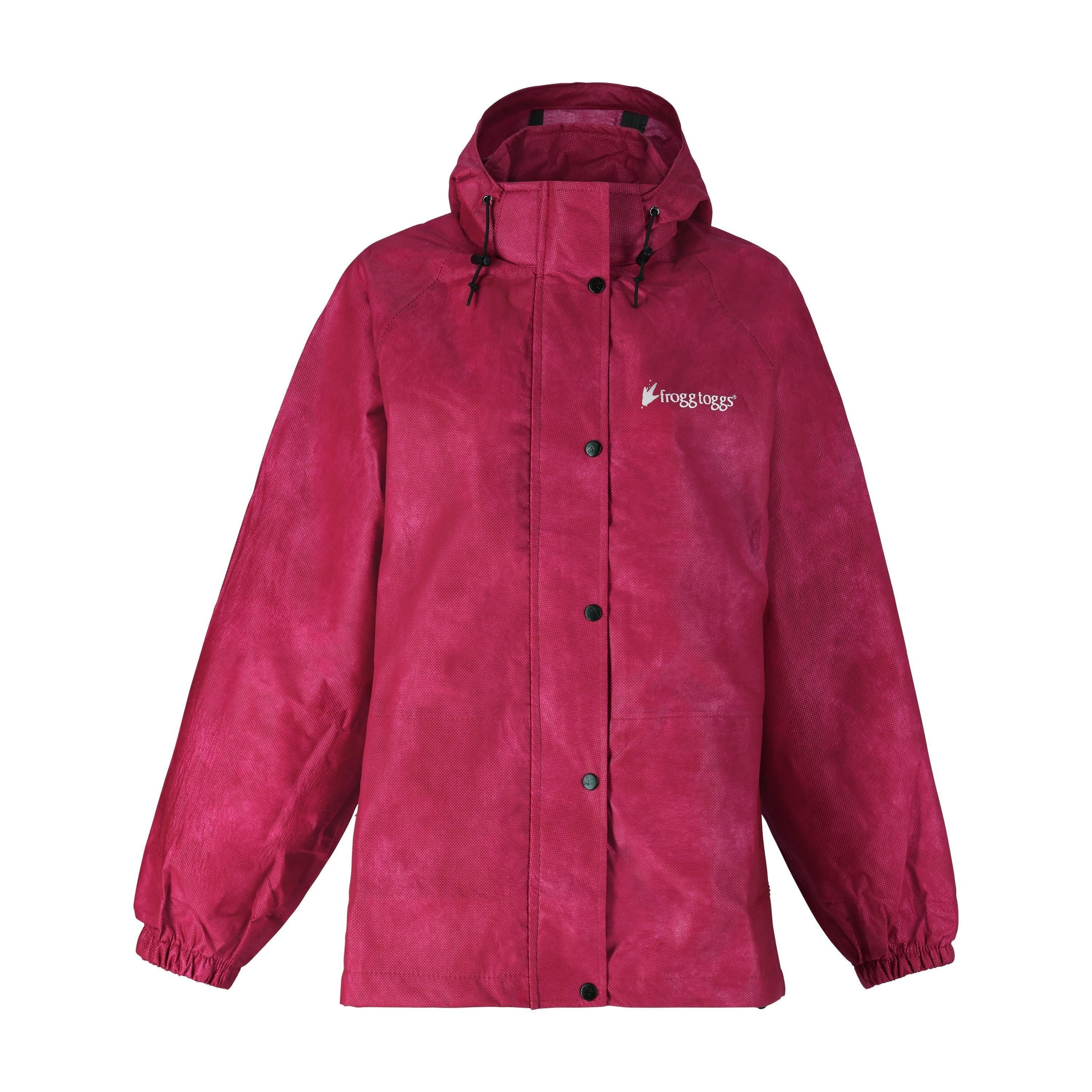Frogg Toggs® Women's Pro Action Hooded Waterproof Jacket Black Cherry / LG