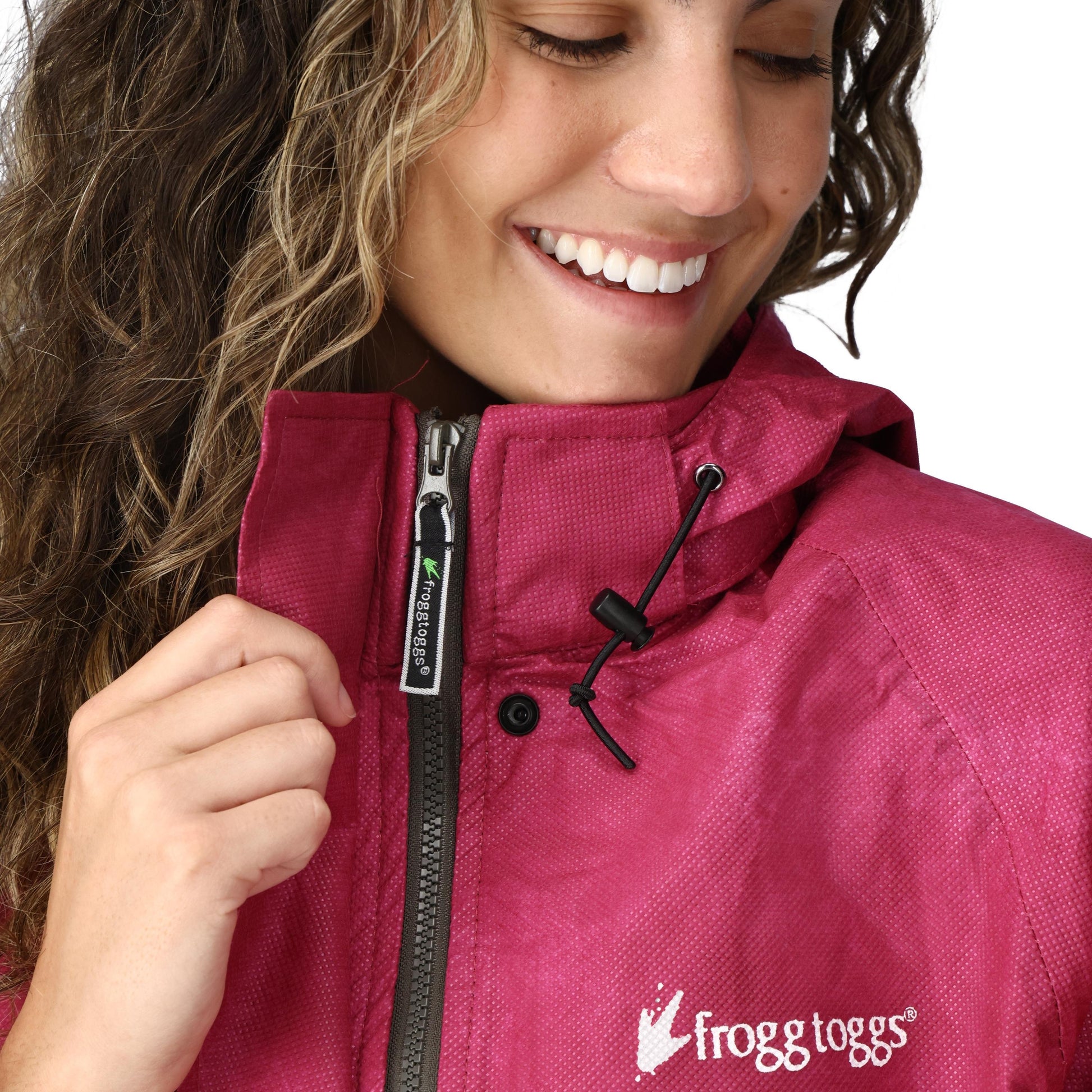 Frogg Toggs® Women's Pro Action Hooded Waterproof Jacket Black Cherry / LG