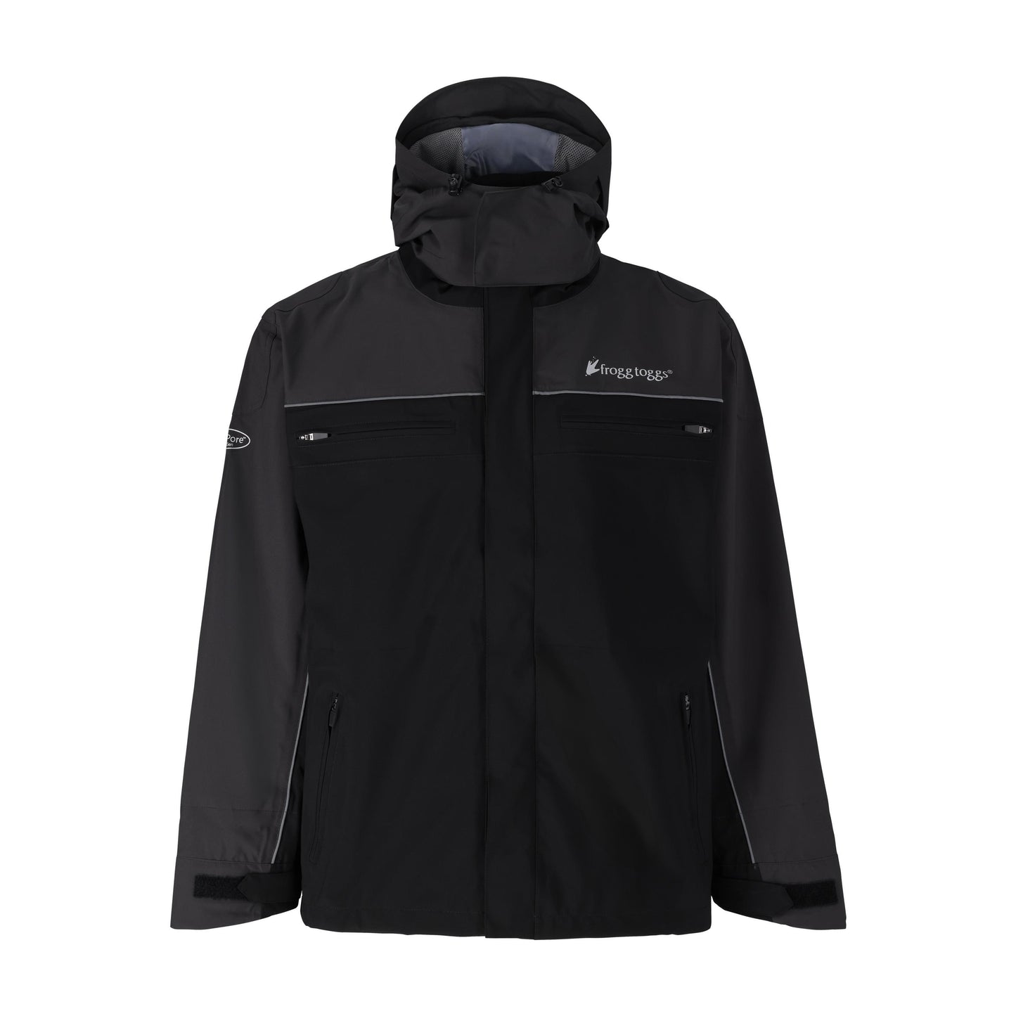 Frogg Toggs® Men's Pilot II Waterproof Cruiser Jacket Black and Charcoal / LG