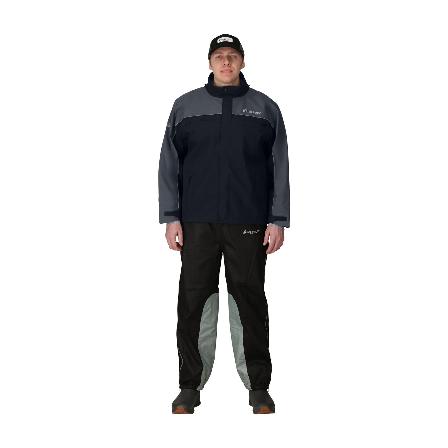 Frogg Toggs® Men's Pilot II Waterproof Cruiser Jacket Black and Charcoal / LG