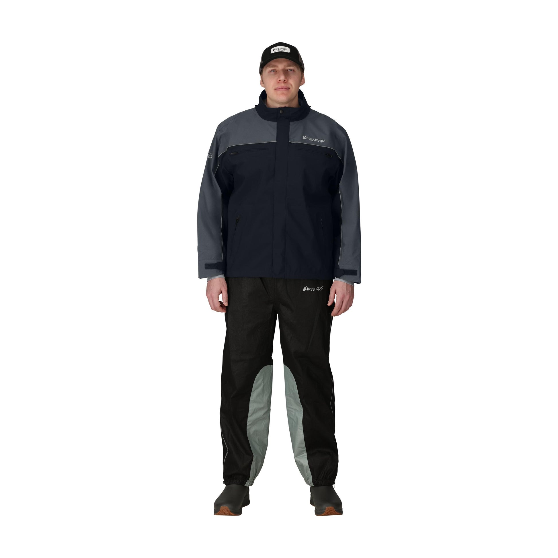 Frogg Toggs® Men's Pilot II Waterproof Cruiser Jacket Black and Charcoal / LG