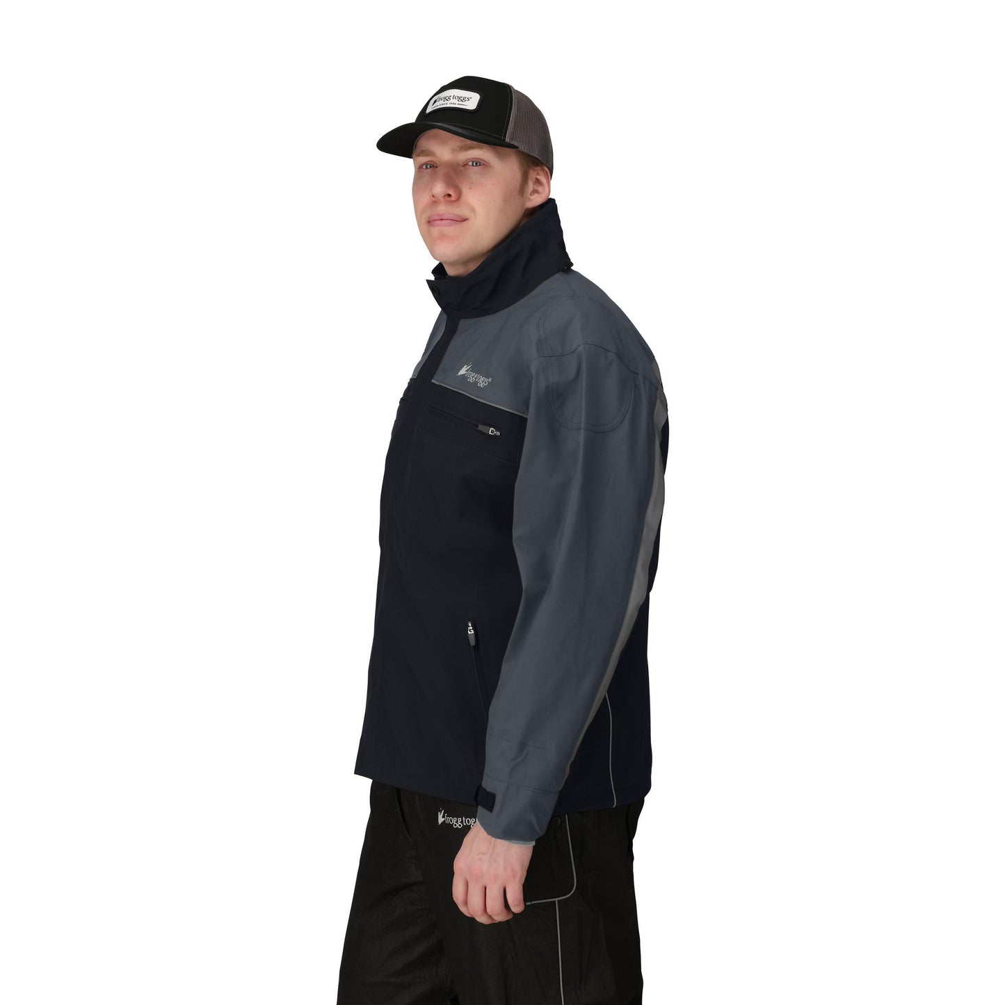 Frogg Toggs® Men's Pilot II Waterproof Cruiser Jacket Black and Charcoal / LG
