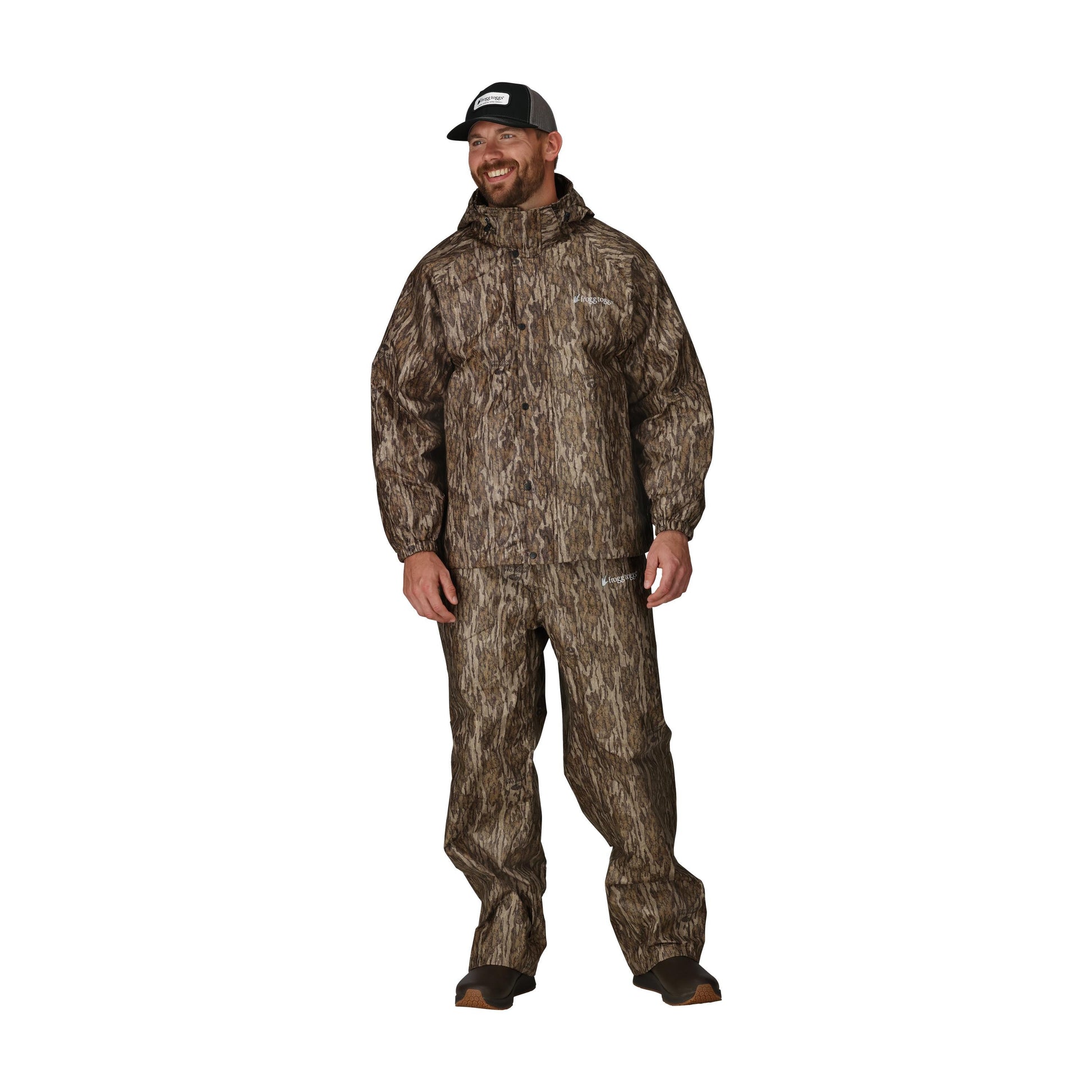 Frogg Toggs® Men's Pro Action Hooded Waterproof Jacket Mossy Oak Bottomland / MD