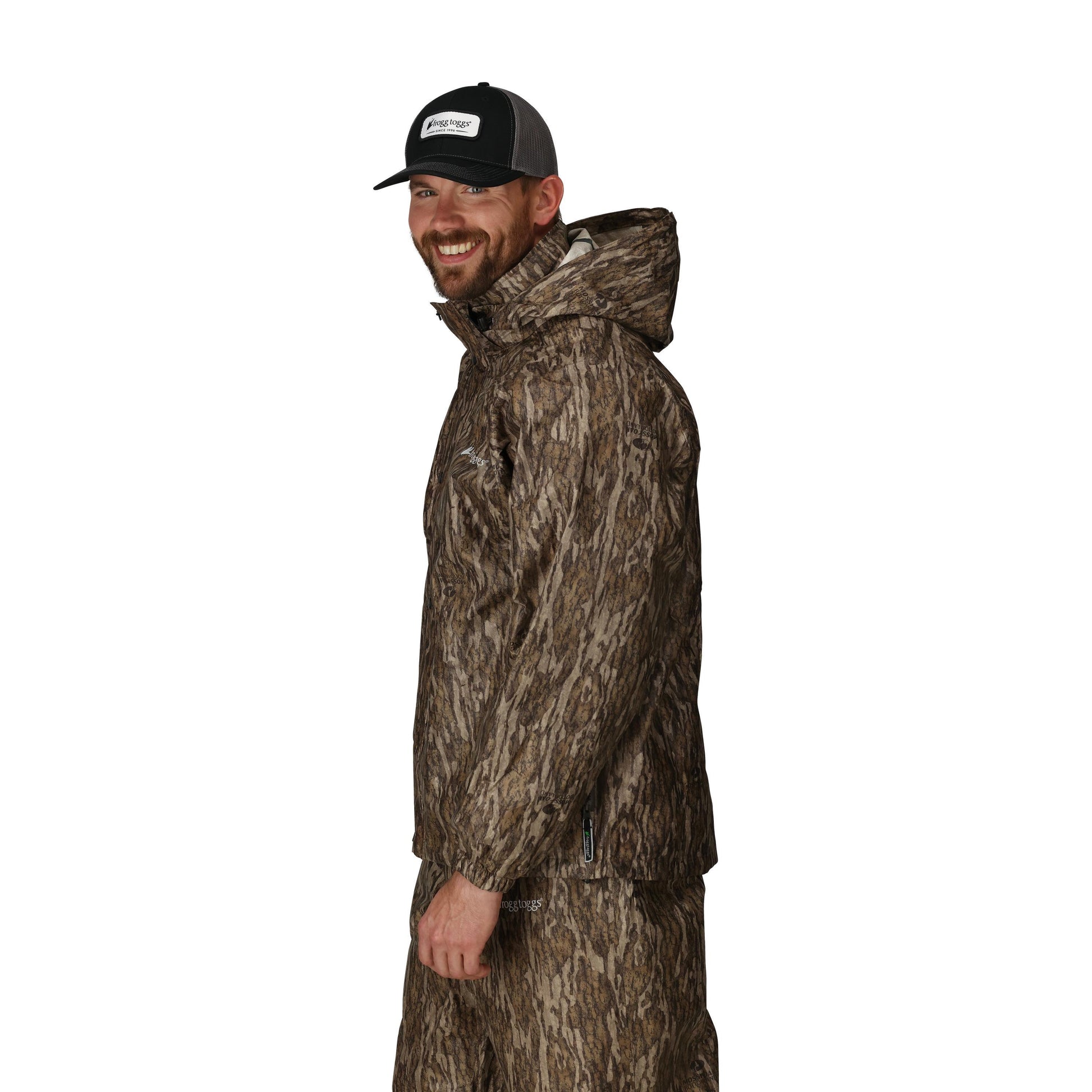 Frogg Toggs® Men's Pro Action Hooded Waterproof Jacket Mossy Oak Bottomland / MD