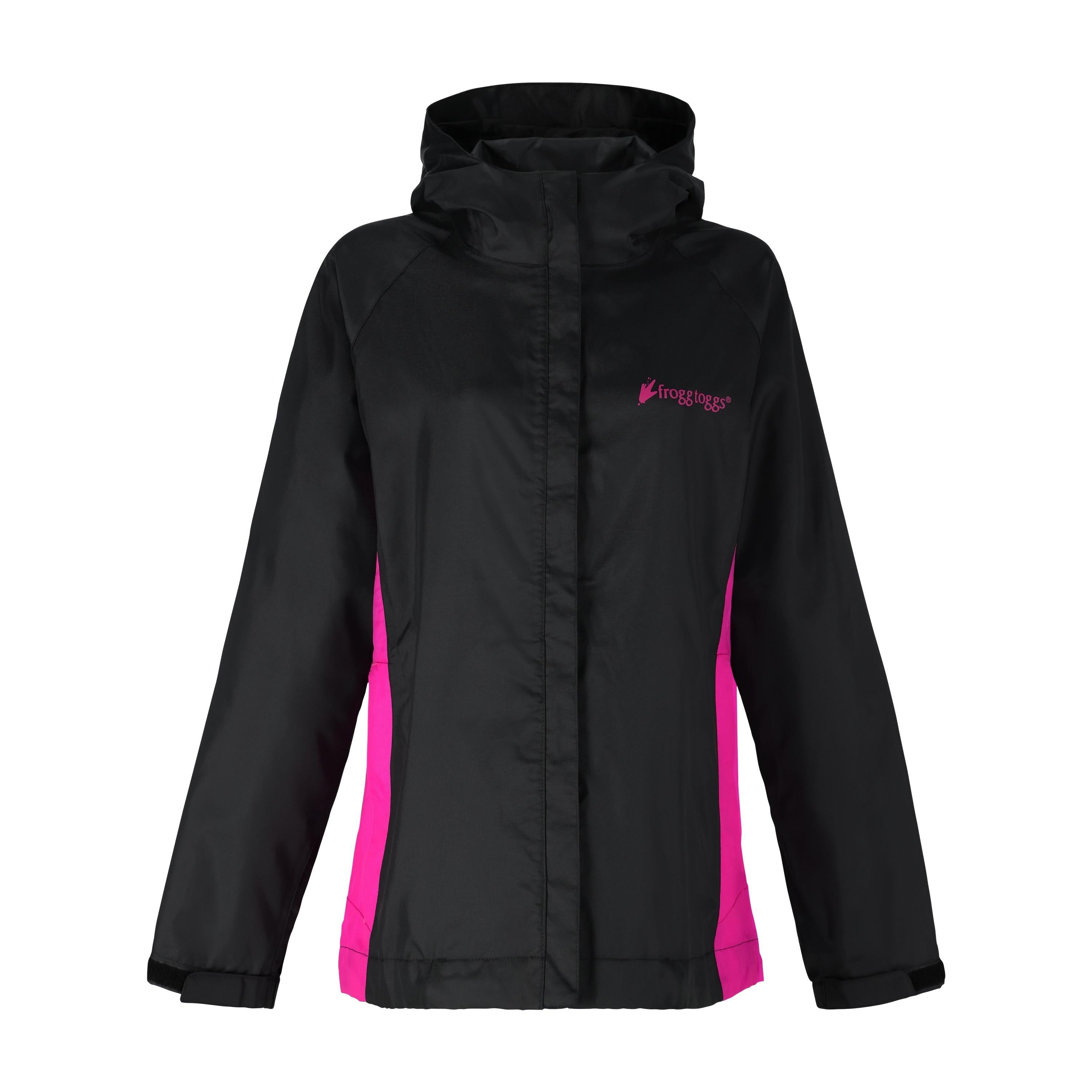 Frogg Toggs® Women's StormWatch Waterproof Jacket Black with Pink / LG