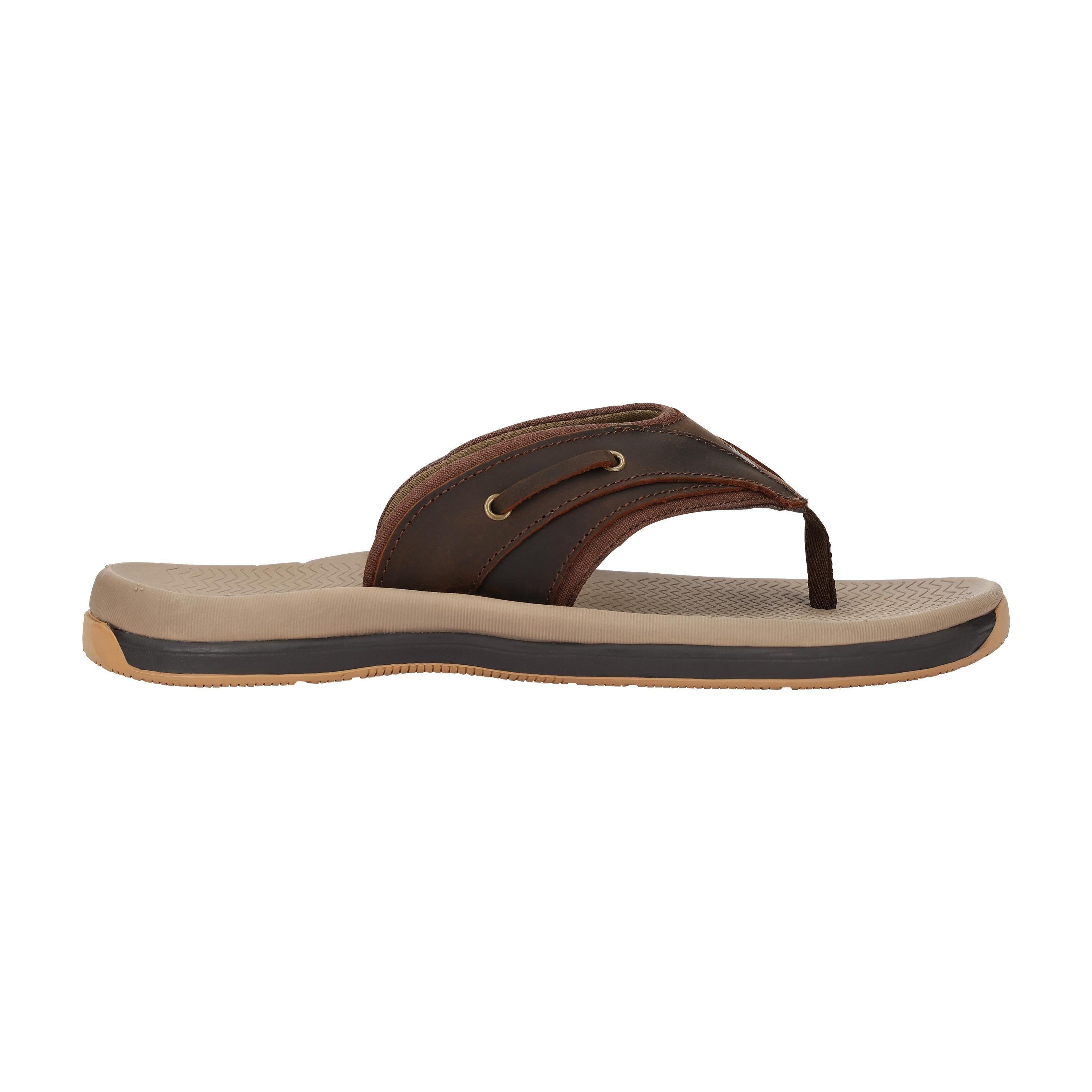 Frogg Toggs® Men's Boardwalk Leather Sandal Brown / 10