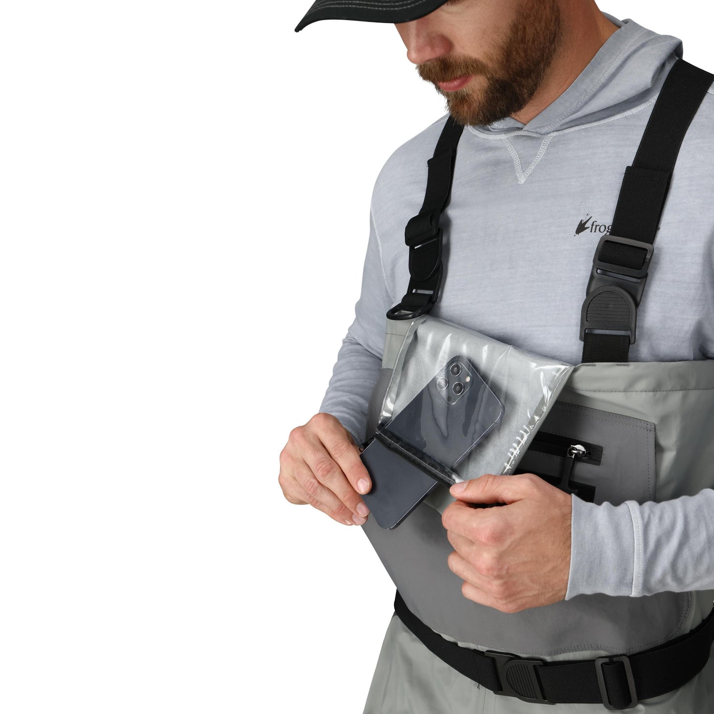 Frogg Toggs® Men's Hellbender PRO Stockingfoot Chest Wader Gray / LG