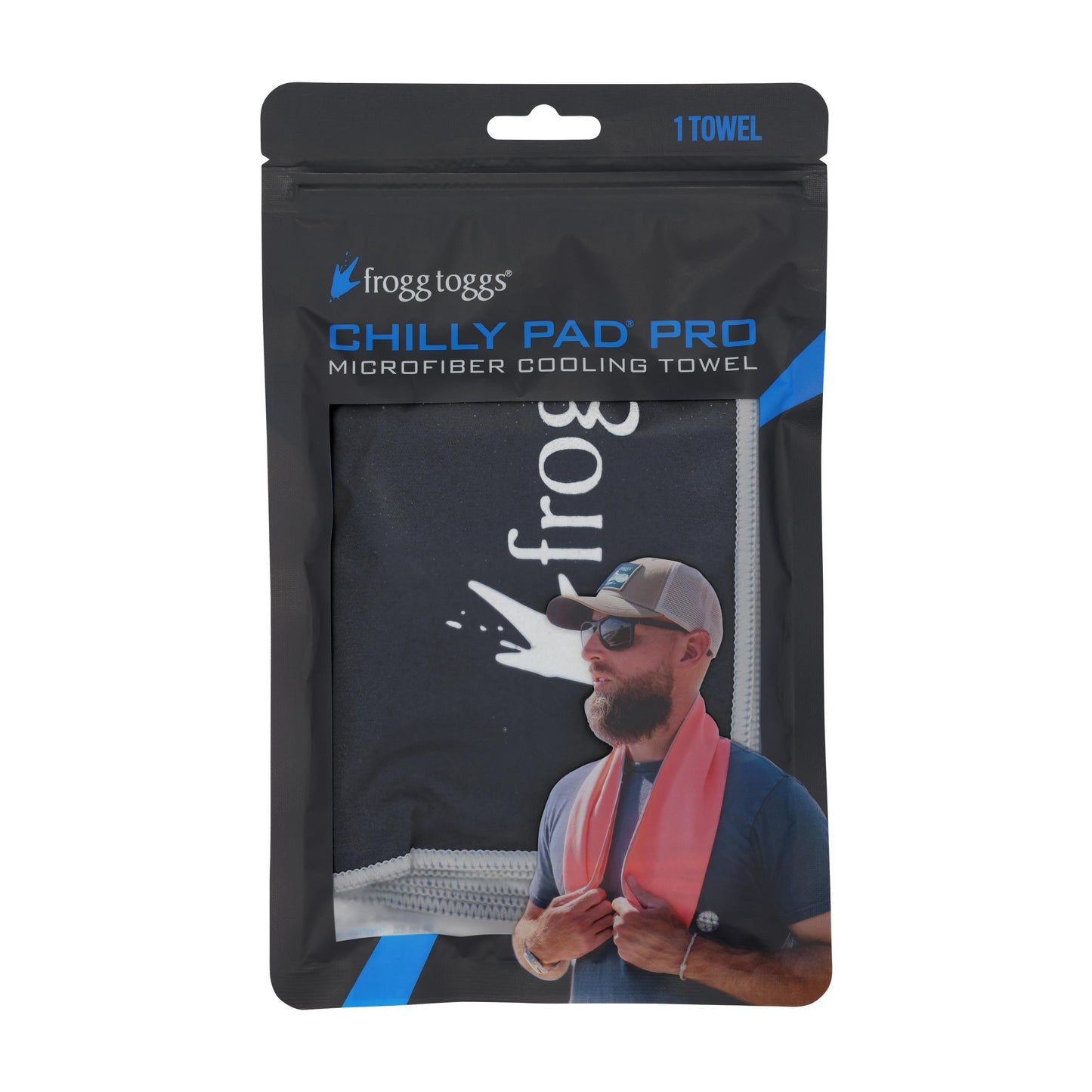 Frogg Toggs® Chilly Pad® PRO Microfiber Cooling Towel Black