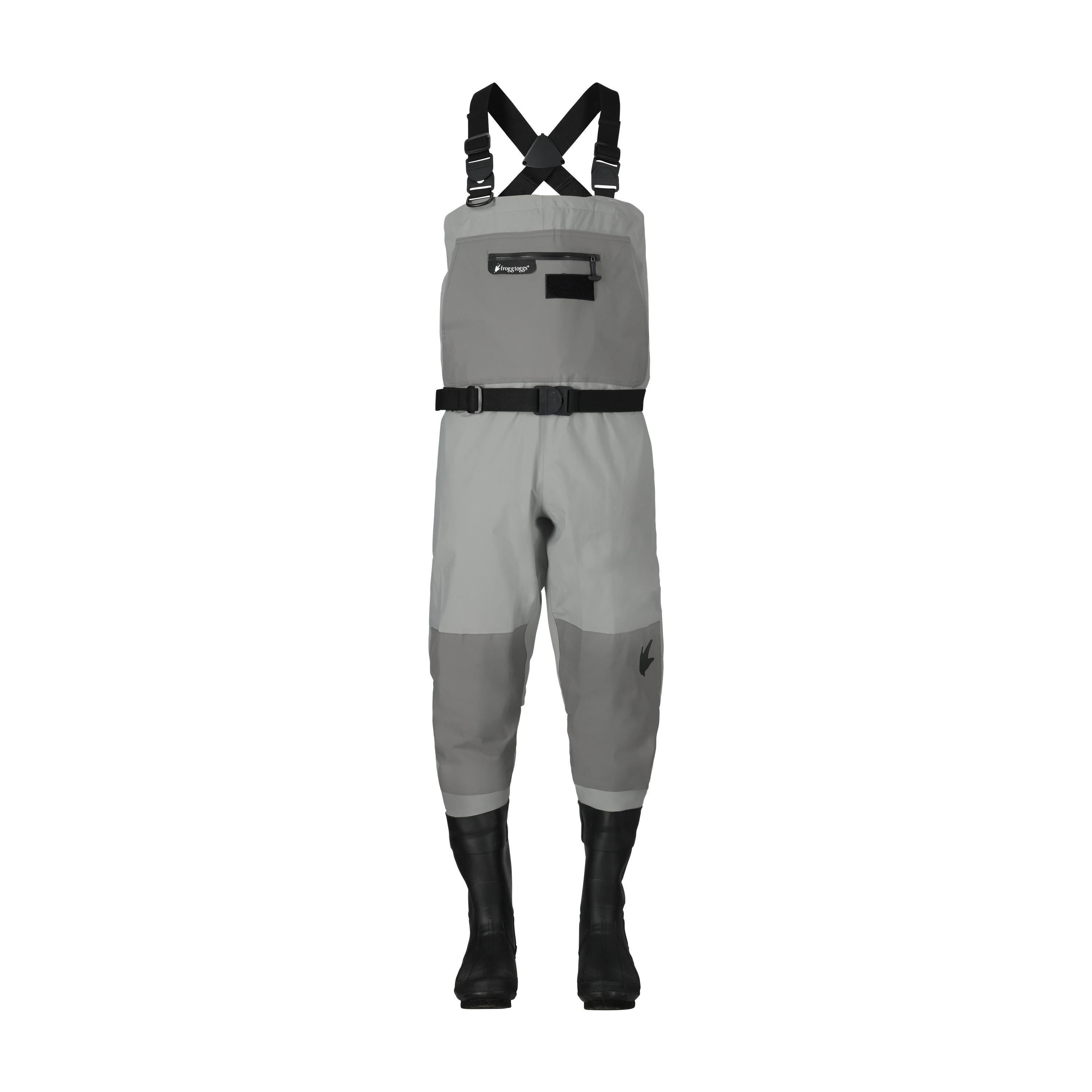 Frogg Toggs® Men's Hellbender PRO Bootfoot Felt Sole Chest Wader Gray / 10