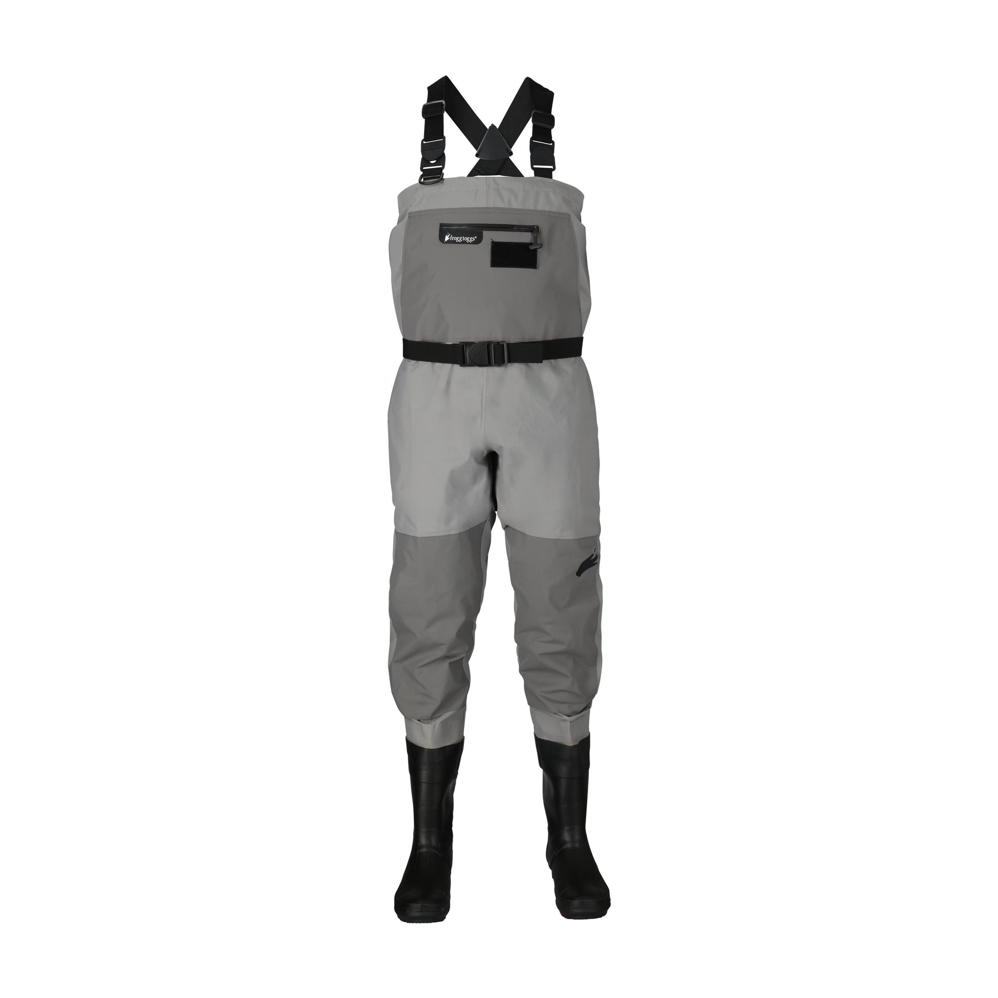 Frogg Toggs® Men's Hellbender PRO Bootfoot Lug Sole Chest Wader Gray / 10