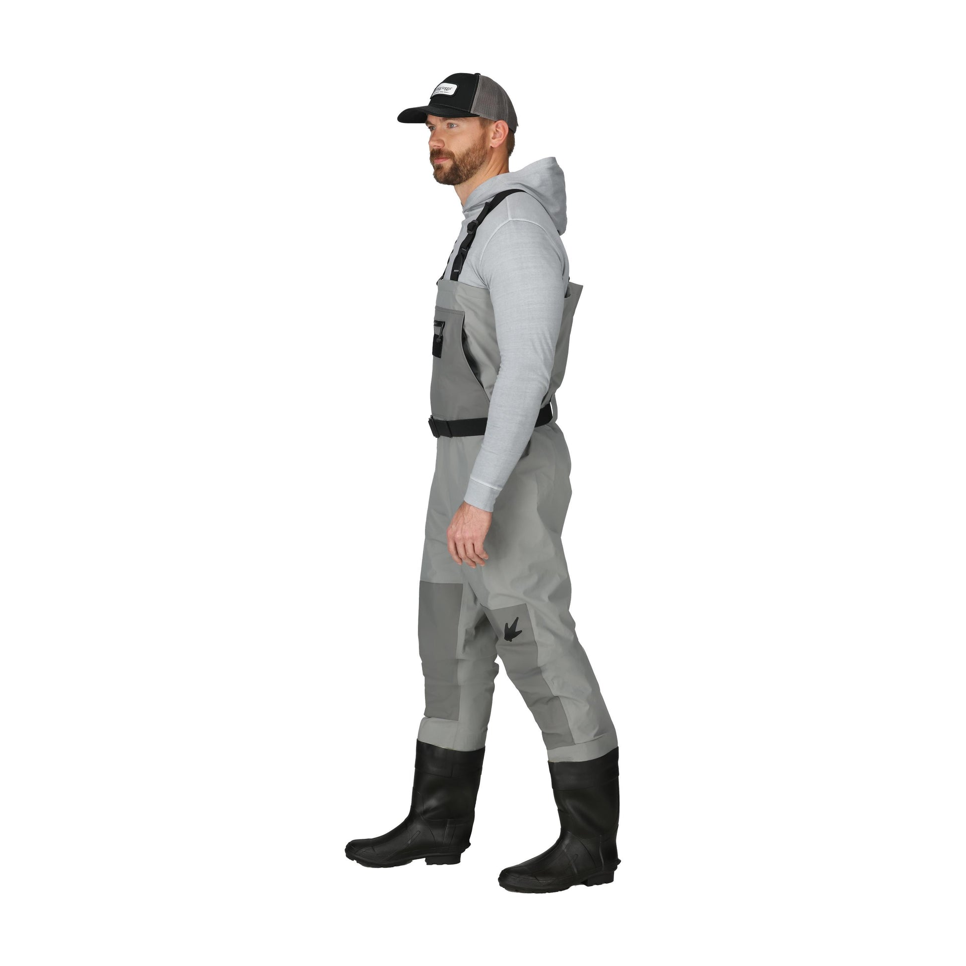 Frogg Toggs® Men's Hellbender PRO Bootfoot Lug Sole Chest Wader Gray / 10