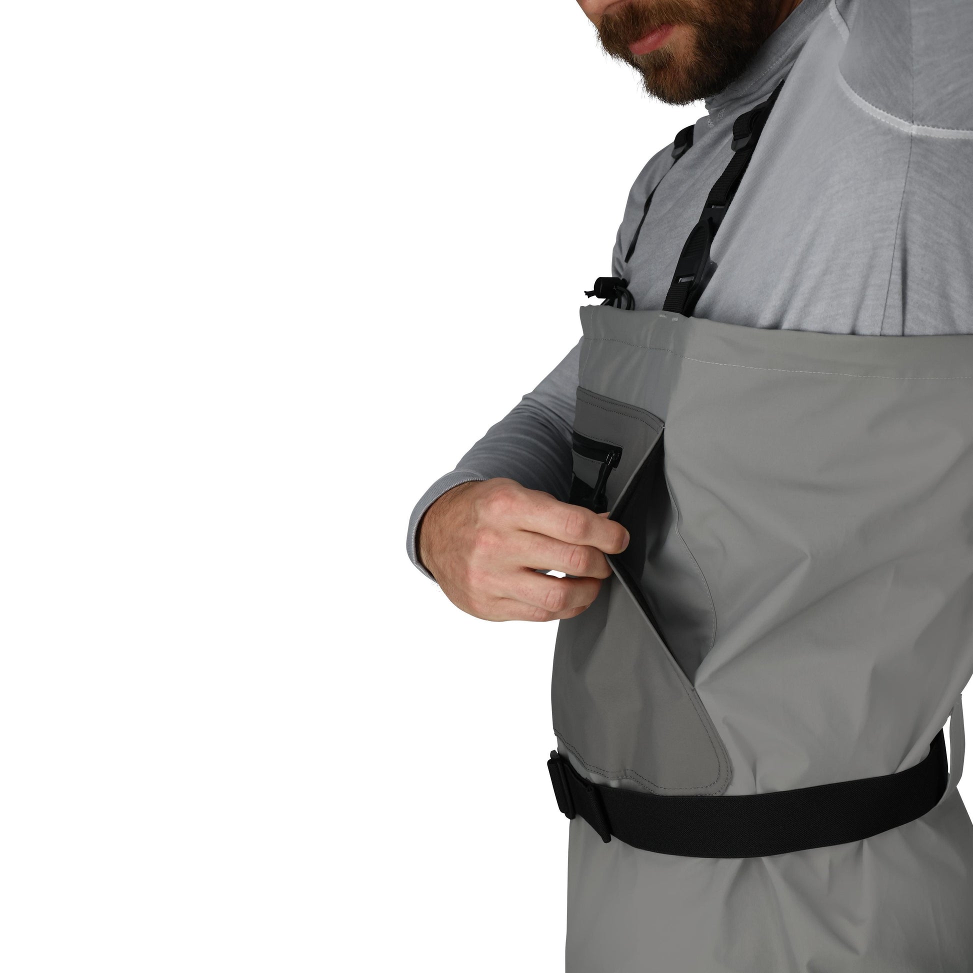 Frogg Toggs® Men's Hellbender PRO Bootfoot Lug Sole Chest Wader Gray / 10