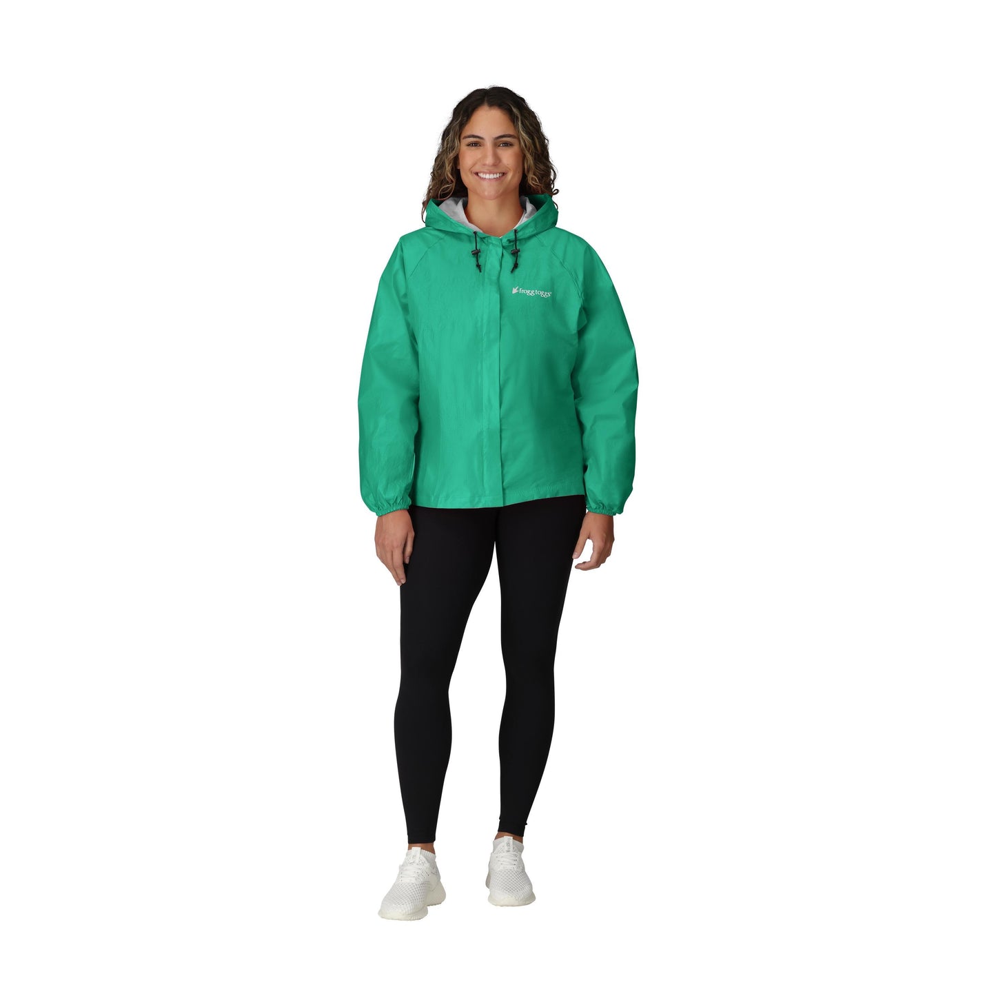 Frogg Toggs® Women's Ultra-Lite Hooded Jacket Seafoam and Black / LG