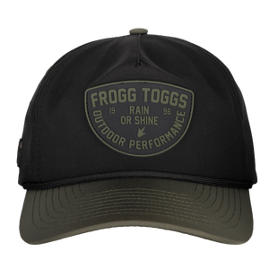 Rain or Shine Two-Tone 5 Panel Performance | Black/ Faded Olive | One Size
