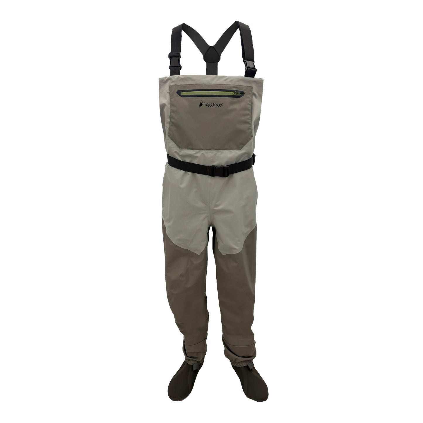 Waders with a strap on a white background