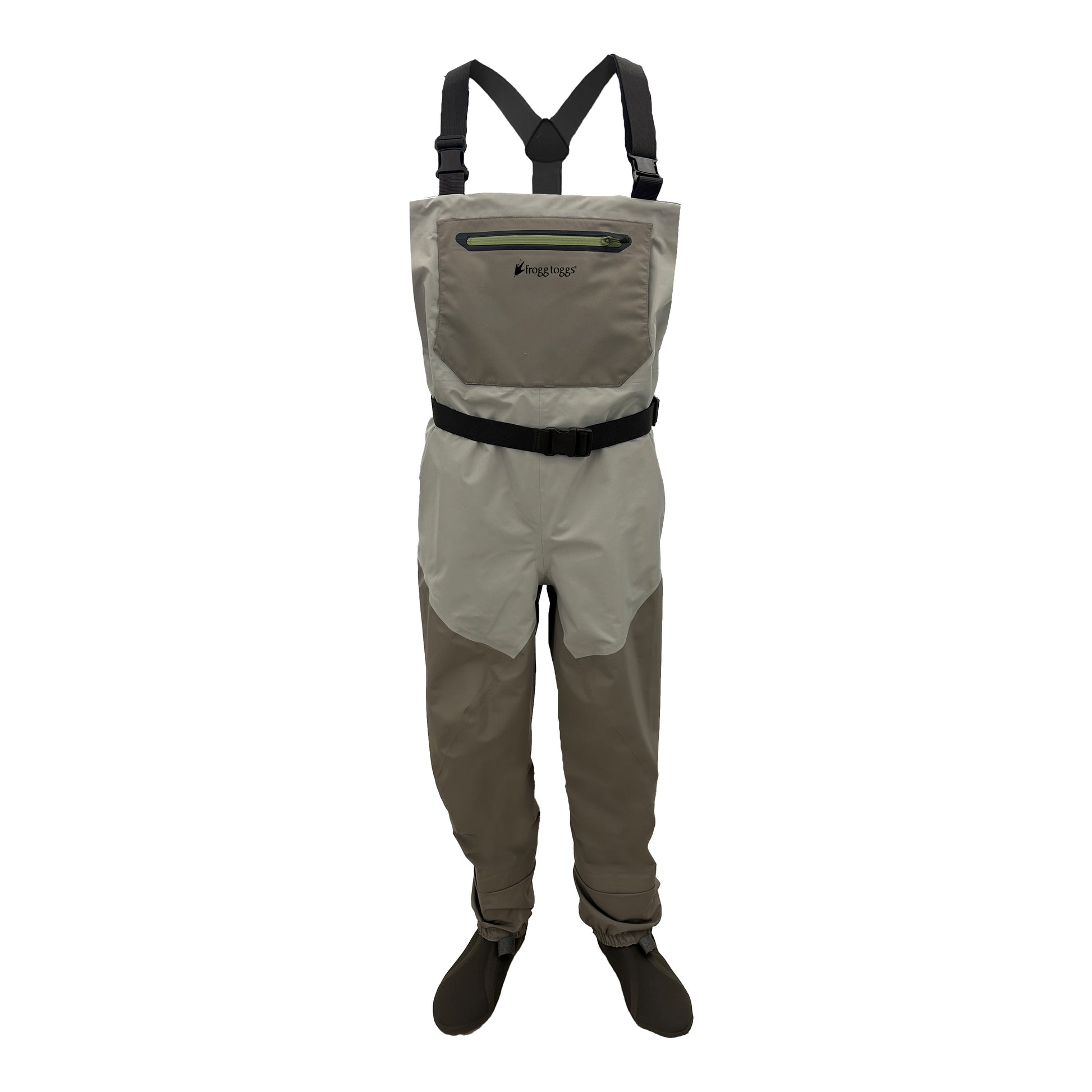 Waders with a strap on a white background