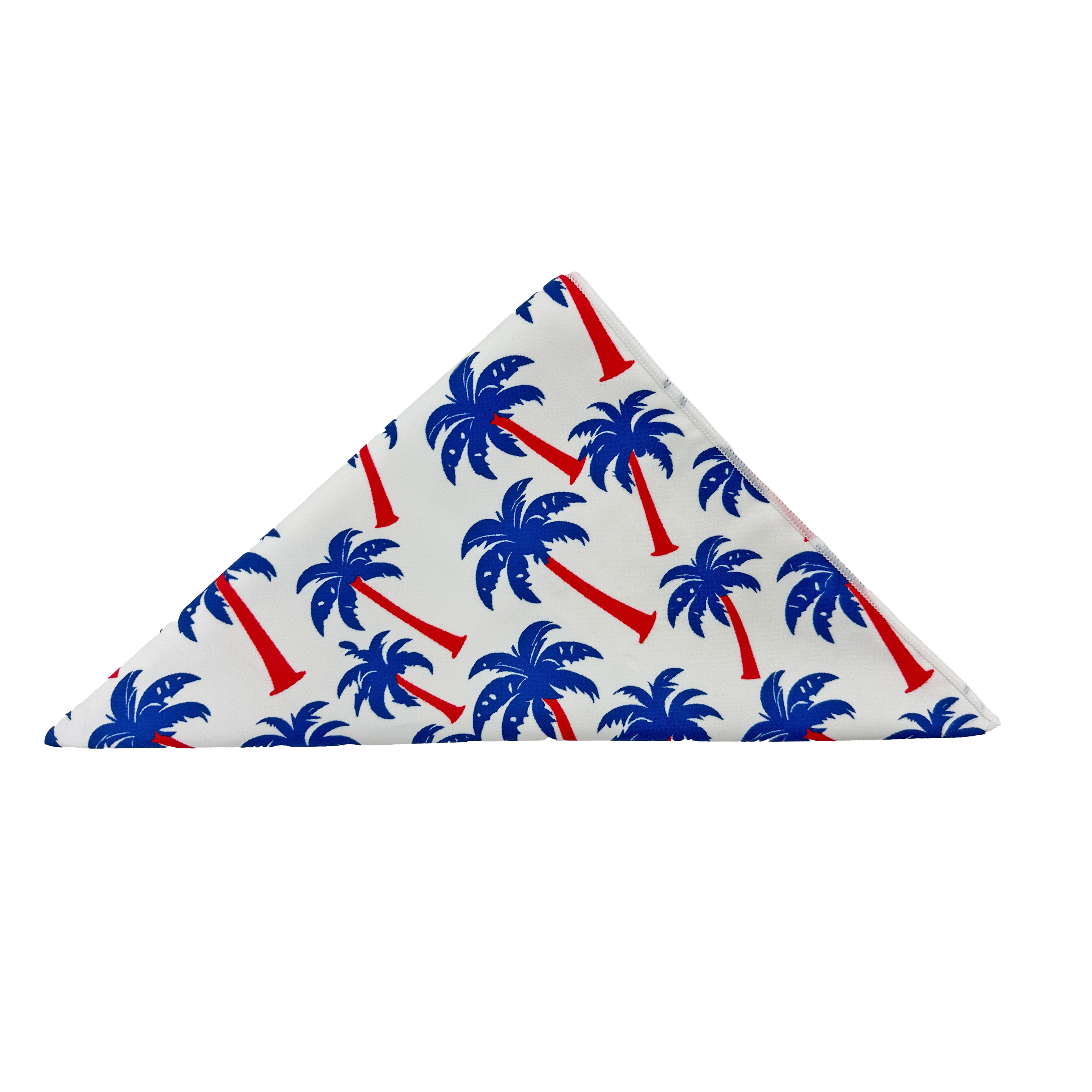 Bandana with palm tree pattern on a white background