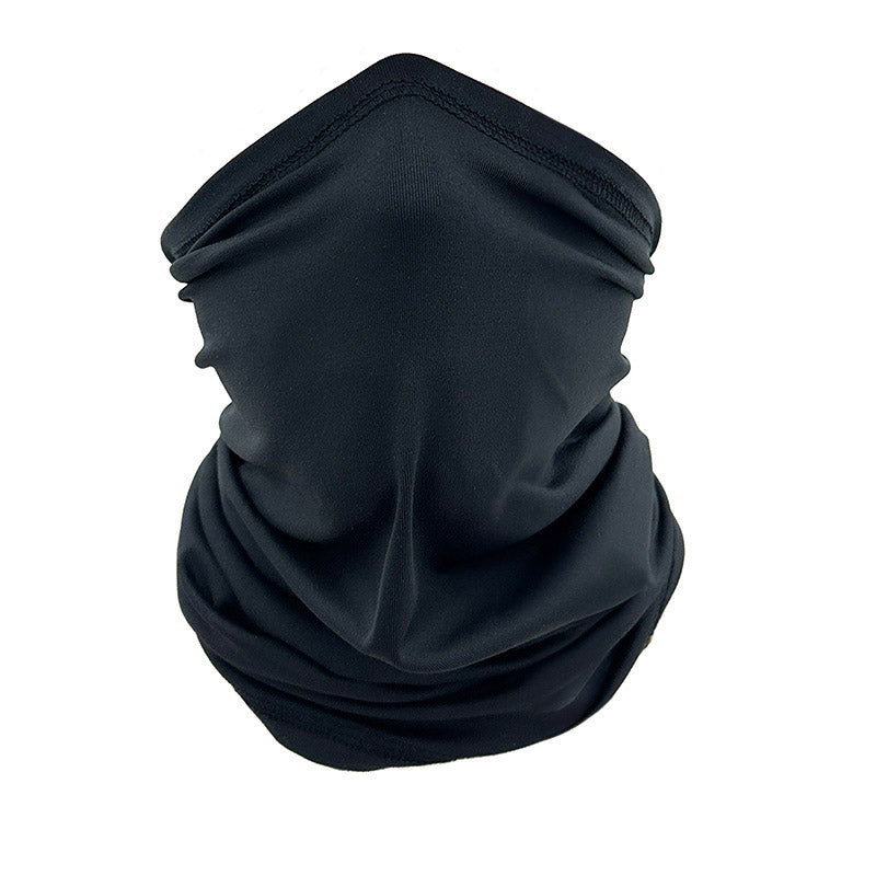 Black neck gaiter on a white background
