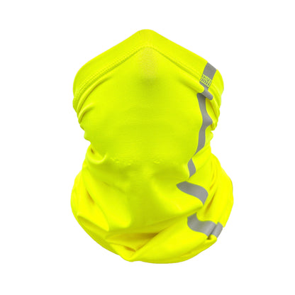 High vis green neck gaiter