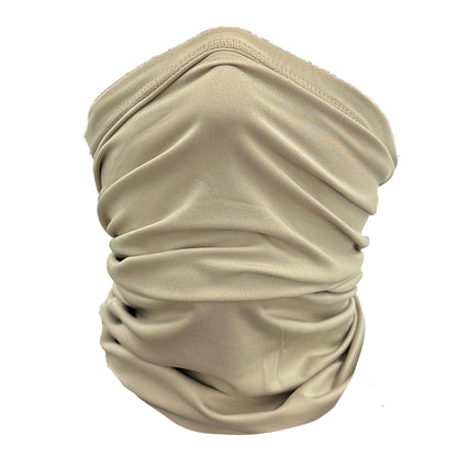 Beige neck gaiter on a white background