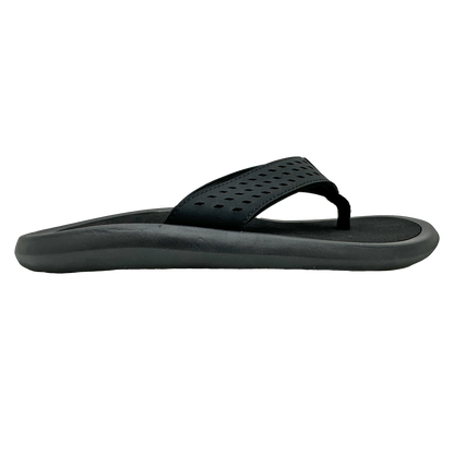 Black sandal with a white background
