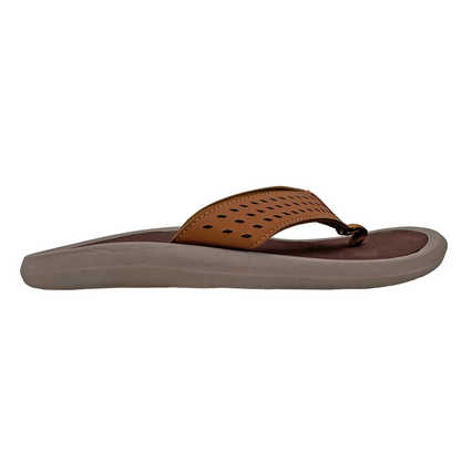 Brown sandal with a white background