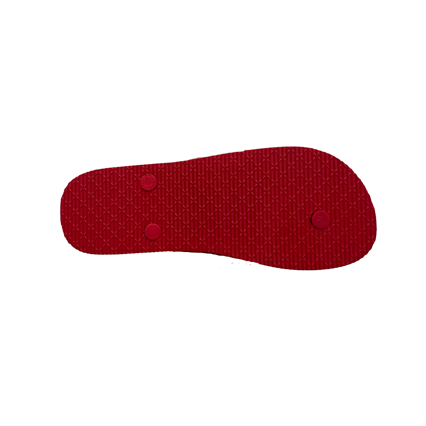 Red shoe insole on a white background
