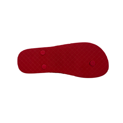 Red shoe insole on a white background