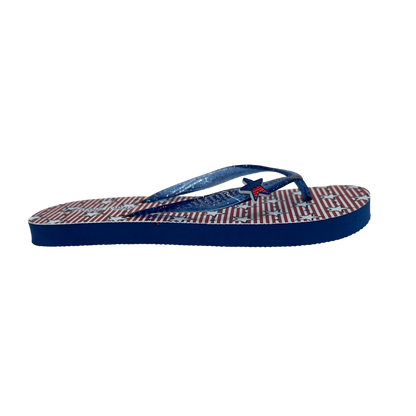 Flip-flop with star design on a white background