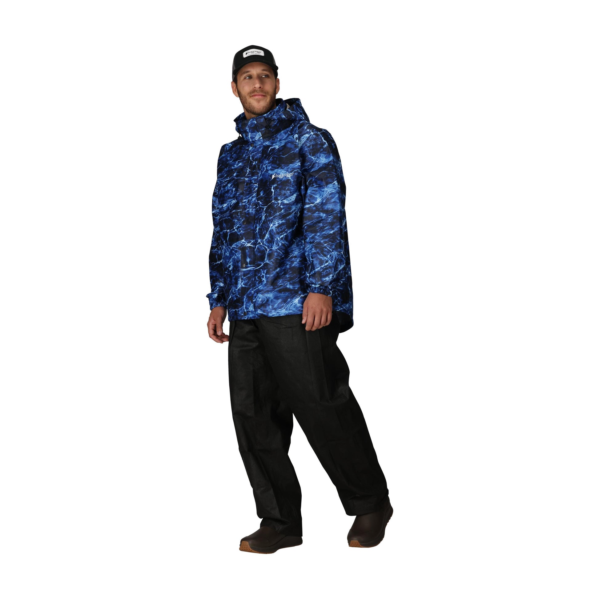 Frogg Toggs® Men's Classic All-Sport Waterproof Breathable Rain Suit Mossy Oak Elements Marlin and Black / LG