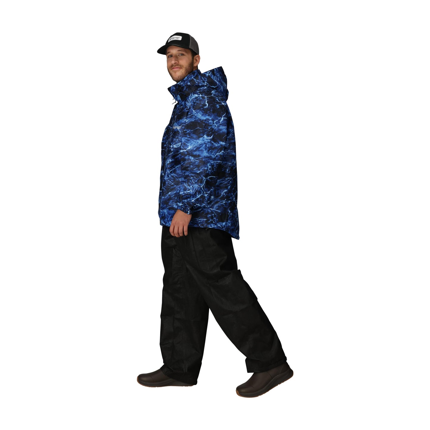 Frogg Toggs® Men's Classic All-Sport Waterproof Breathable Rain Suit Mossy Oak Elements Marlin and Black / LG
