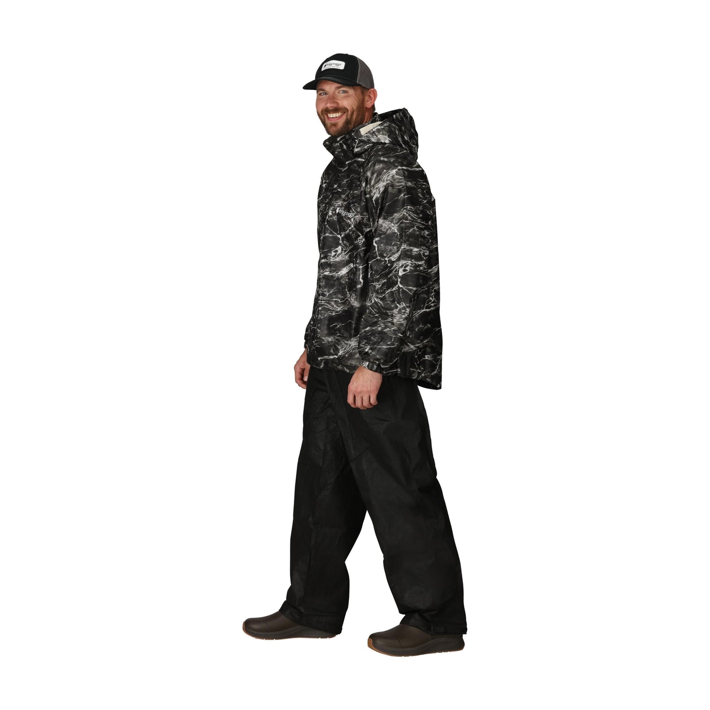 Frogg Toggs® Men's Classic All-Sport Waterproof Breathable Rain Suit Mossy Oak Elements Blacktip and Black / LG