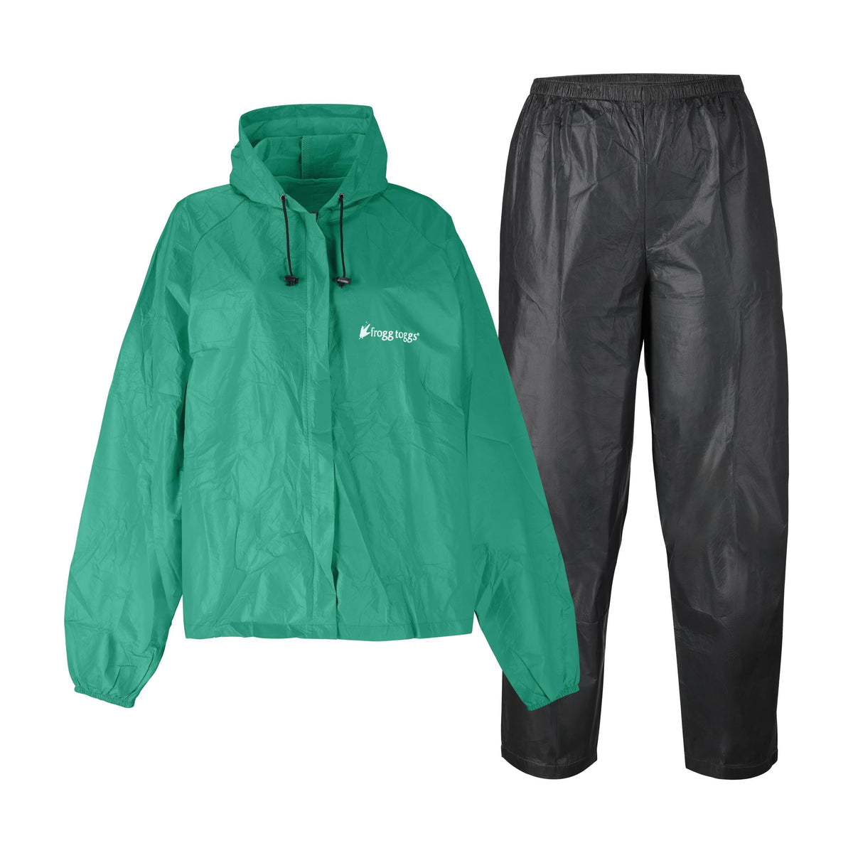 Frogg Toggs® Women's Waterproof Ultra-Lite Rain Suit Seafoam and Black / LG