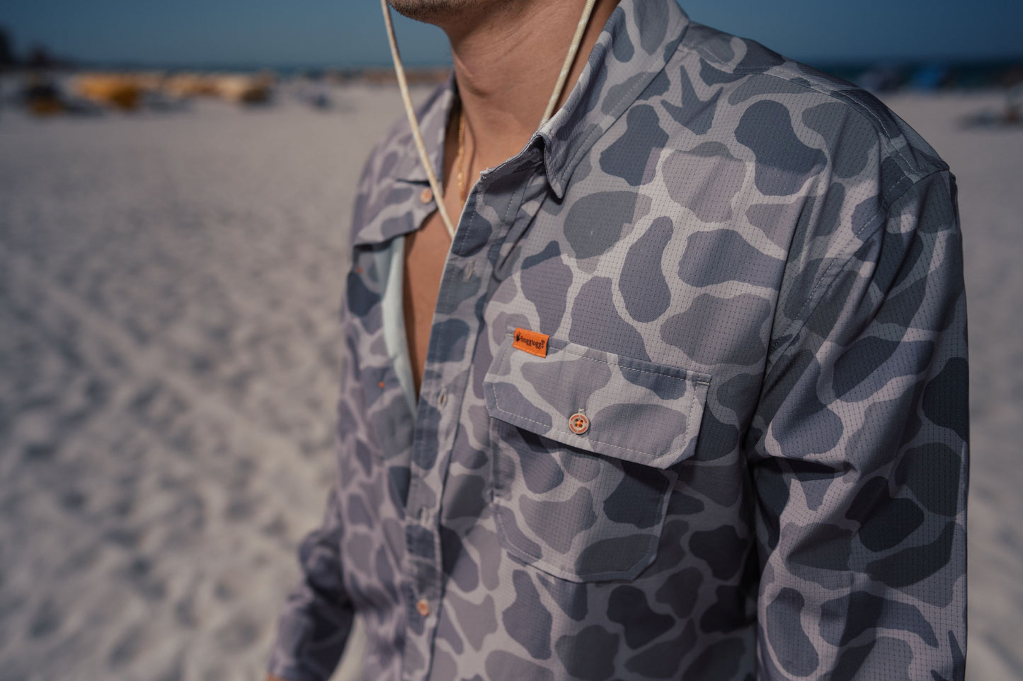 L/S Airflow Button-down | Faded Duck Camo