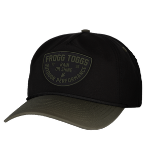 Rain or Shine Two-Tone 5 Panel Performance | Black/ Faded Olive | One Size