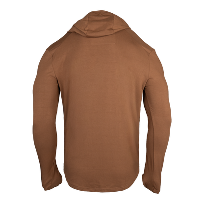 Brown hoodie on a white background