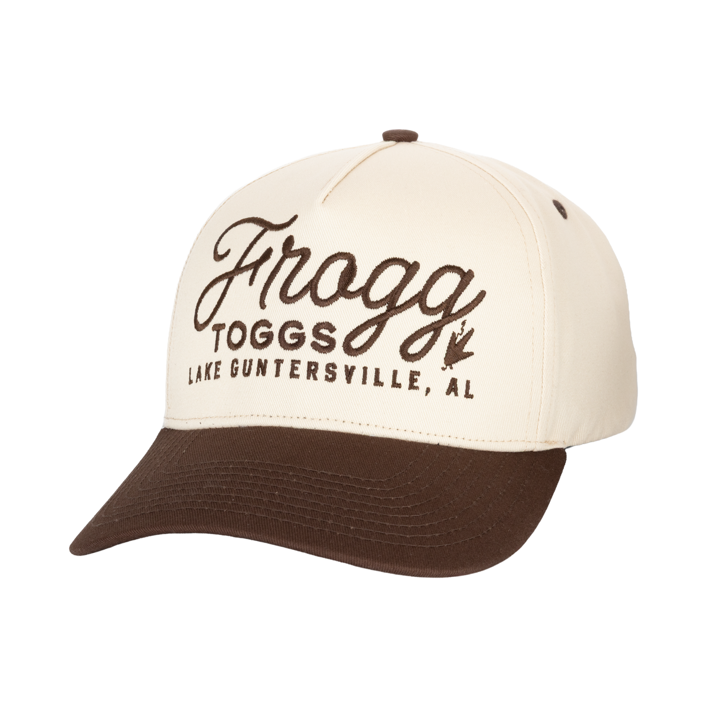 Frogg Toggs Two Tone 5-Panel Snapback Cap | Natural/Chocolate | One Size