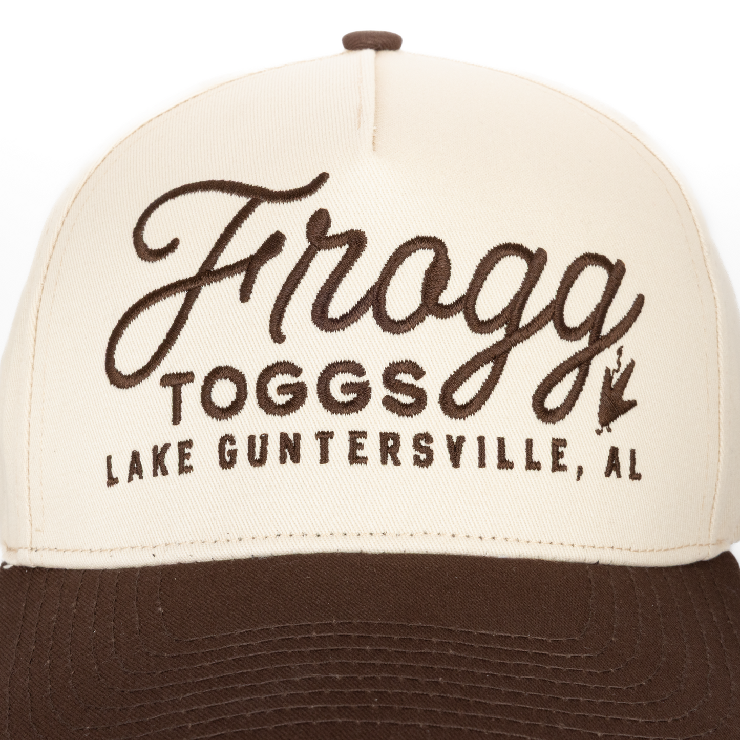 Frogg Toggs Two Tone 5-Panel Snapback Cap | Natural/Chocolate | One Size