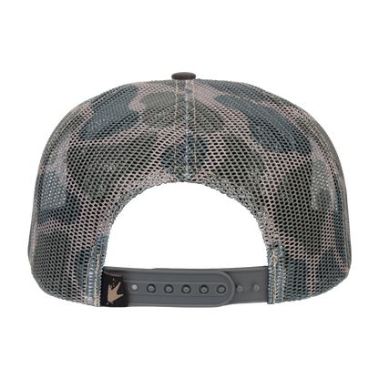 Frogg Toggs® All-Mesh Semi-Curved Snapback Cap | Classic Duck Camo | One Size.
