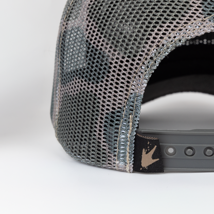 Frogg Toggs® All-Mesh Semi-Curved Snapback Cap | Classic Duck Camo | One Size.