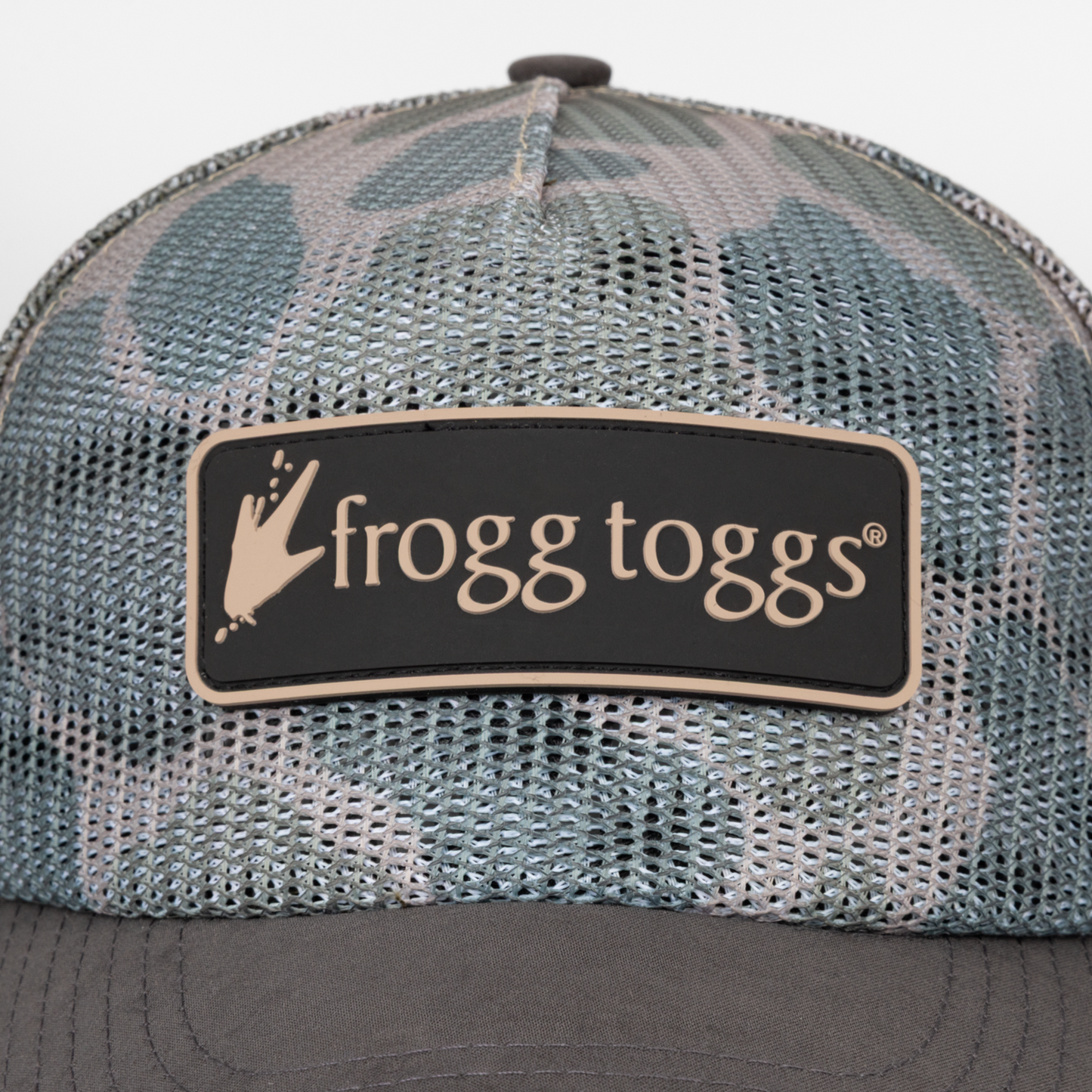 Frogg Toggs® All-Mesh Semi-Curved Snapback Cap | Classic Duck Camo | One Size.
