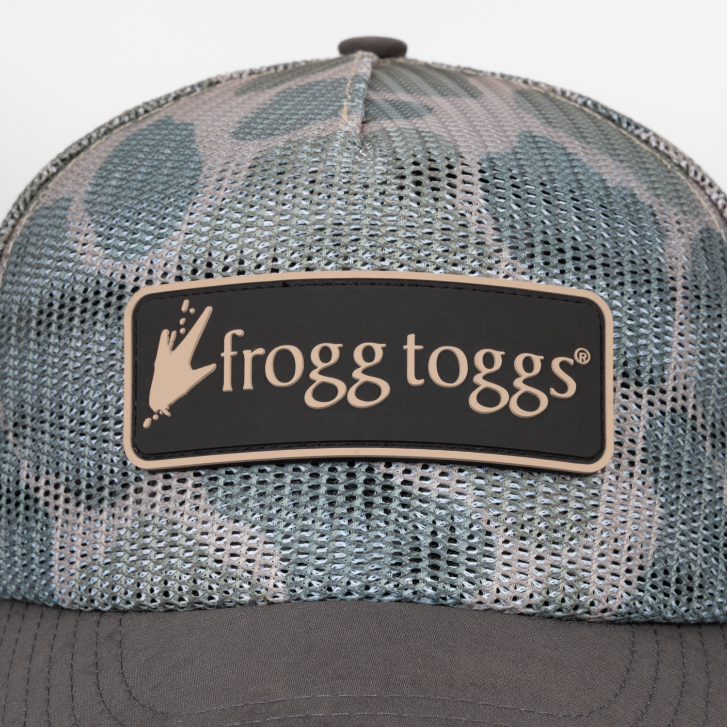 Frogg Toggs® All-Mesh Semi-Curved Snapback Cap | Classic Duck Camo | One Size.