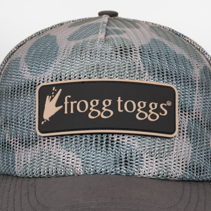 Frogg Toggs® All-Mesh Semi-Curved Snapback Cap | Classic Duck Camo | One Size.